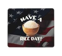 Passez Une Journée du Riz Tapis De Souris Douce Tapis Souris Durable Mouse Pad pour Maison Travail Jeux 25X30Cm