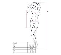 PASSION - FEMME BS027 BODYSTOCKING STYLE ROBE NOIR TAILLE UNIQUE