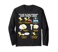 Passion Canaris Humour Ornithologie Mon Temps Libre Manche Longue