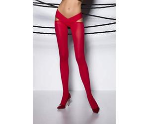 Passion Collant Ouvert Rouge TI005 - T 1/2