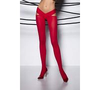 Passion Collant Ouvert Rouge TI005 T 3/4