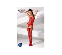 Passion BS050 - ensemble résille cœur et fleurs - rouge - S-L