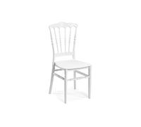 Passion Decor Chaise Napoleon Blanche - Chaise Salle a Manger Facile à Empiler, pour Réception, Mariage, Banquet en résine de Qualité - 4kg