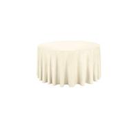 Passion Decor Nappe Ronde Unie 280 CM (Ivoire), Mariage Fete Soiree Anniversaire Bapteme RNVJ