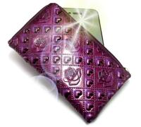 Passion Étui portefeuille rembourré avec fermeture Éclair et dragonne pour téléphone portable et cartes de crédit Violet