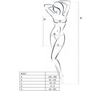PASSION - FEMME BS027 BODYSTOCKING STYLE ROBE NOIR TAILLE UNIQUE