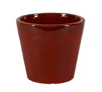 PASSION FOR POTTERY-Pot rond Shanghai rouge en grès émaillé - diamètre 34 x 30 cm
