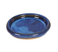PASSION FOR POTTERY-Soucoupe à bord en grès émaillé coloris aquableu diamètre 37 x 7,3 cm