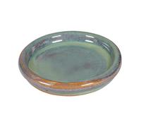 PASSION FOR POTTERY-Soucoupe ronde en grès émaillé coloris jadevert diamètre 24 x 3,5 cm