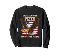Passion Pizza Slice - Drapeau américain et Pizzas Pepperoni Sweatshirt