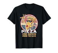Passion Pizza Slice - Drapeau américain et Pizzas Pepperoni T-Shirt