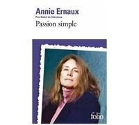 Annie Ernaux – Passion simple – Gallimard