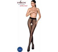 Passion - Tiopen 018 Collant avec entrejambe ouvert - Noir