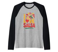 Passionate I Love Salsa Dance Groove Manche Raglan