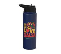 Passionate I Love Salsa Dance Groove Stainless Steel Insulated Water Bottle