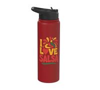 Passionate I Love Salsa Dance Groove Stainless Steel Insulated Water Bottle