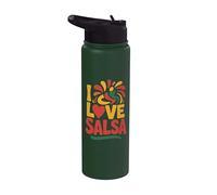Passionate I Love Salsa Dance Groove Stainless Steel Insulated Water Bottle