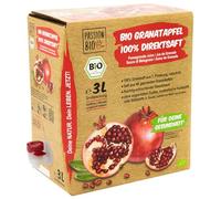 PassionBio 100% jus de grenade bio direct 3 litres - jus de grenade du sac dans la boîte 30 jours de conservation - végétalien, sans sucre ajouté, sans édulcorants (lt. loi)