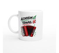PassionCadeau Mug Accordéon Travail | Mug Rigolo Accordéoniste - Idée Cadeau Originale