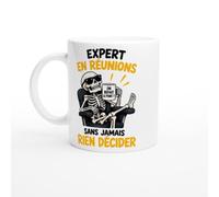 PassionCadeau Mug Bureau Expert en Réunions sans Jamais Rien Décider | Mug Rigolo Collègue - Idée Cadeau Originale
