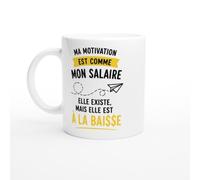 PassionCadeau Mug Bureau Ma Motivation Est Comme Mon Salaire À La Baisse | idée cadeau originale