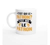 PassionCadeau Mug C’est Moi le Patron - Tasse Humour Chef - Idée Cadeau Drôle Bureau - Mug Original Supérieur Collègue - Cadeau Travail Patron