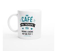 PassionCadeau Mug Café Ma Thérapie Moins Chère Qu'Un Psy | idée cadeau originale