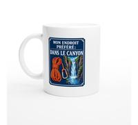 PassionCadeau Mug Canyoning Mon Endroit Préféré Dans Le Canyon | Mug Humour Pratiquant de canyoning - Idée Cadeau Originale