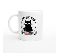 PassionCadeau Mug Chat J'Peux Pas J'Ai Pas Envie | idée cadeau originale