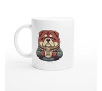 PassionCadeau Mug Chien Bulldog Mode Café Activé | Mug Drôle Bulldog - Idée Cadeau Originale