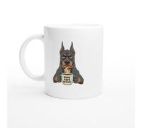 PassionCadeau Mug Chien Doberman Mode Café Activé | Tasse Humour Doberman - Idée Cadeau Originale