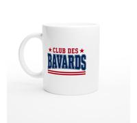 PassionCadeau Mug Club des Bavards Lettres Bleues | Mug Humour Bavard - Idée Cadeau Originale
