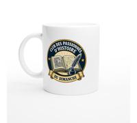 PassionCadeau Mug Club Des Passionnés D'Histoire Du Dimanche | Mug Rigolo Passionné d'histoire - Idée Cadeau Originale