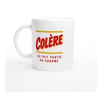 PassionCadeau Mug Colère Ça Fait Partie du Charme Rouge | Mug Rigolo Grincheux - Idée Cadeau Originale