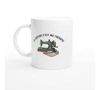 PassionCadeau Mug Couture Humour la couture c'est ma thérapie