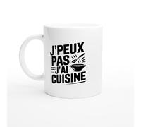 PassionCadeau Mug cuisine - J’peux pas j’ai cuisine - Mug humour - tasse anniversaire - idée cadeau homme - tasse fun original