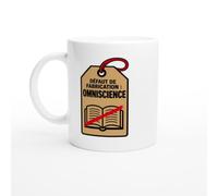 PassionCadeau Mug Défaut de Fabrication Omniscience | Mug Humour Je-Sais-Tout - Idée Cadeau Originale