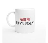 PassionCadeau Mug Drole Homme Patient Niveau Expert - Mug humour - tasse anniversaire - idée cadeau homme - tasse fun original