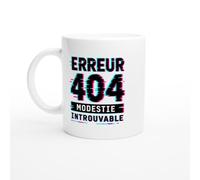 PassionCadeau Mug Erreur 404 Modestie Introuvable | Mug Rigolo Vantard - Idée Cadeau Originale