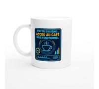 PassionCadeau Mug État du Système Accro au Café Mais Fonctionnel | Mug Rigolo Accro au Café - Idée Cadeau Originale
