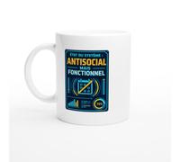 PassionCadeau Mug État du Système Antisocial Mais Fonctionnel | Tasse Fun Misanthrope - Idée Cadeau Originale