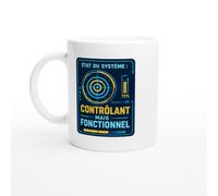 PassionCadeau Mug État du Système Contrôlant Mais Fonctionnel | Tasse Fun Maniaque du Contrôle - Idée Cadeau Originale