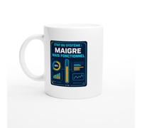 PassionCadeau Mug État du Système Maigre Mais Fonctionnel | Tasse Humour Maigrichon - Idée Cadeau Originale
