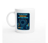 PassionCadeau Mug État du Système Morfale Mais Fonctionnel | Mug Drôle Glouton - Idée Cadeau Originale
