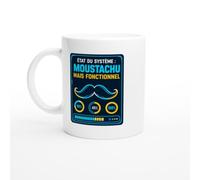 PassionCadeau Mug État du Système Moustachu Mais Fonctionnel | Mug Rigolo Moustachu - Idée Cadeau Originale Homme