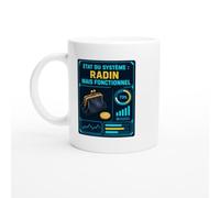 PassionCadeau Mug État du Système Radin Mais Fonctionnel Mot Jaune | Mug Fun Radin - Idée Cadeau Originale