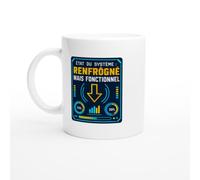 PassionCadeau Mug État du Système Renfrogné Mais Fonctionnel | Mug Rigolo Bougon - Idée Cadeau Originale