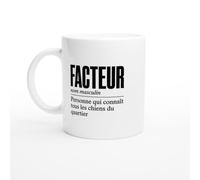 PassionCadeau Mug Facteur Personne Qui Connaît Tous les Chiens du Quartier | Mug Humour Postier - Idée Cadeau Originale