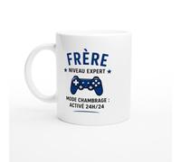 PassionCadeau Mug Frère Niveau Expert Mode Chambrage Activé 24h/24 | idée cadeau originale