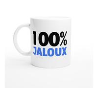 PassionCadeau Mug Fun Homme Humour 100% Jaloux - Mug humour - tasse anniversaire - idée cadeau homme - tasse fun original